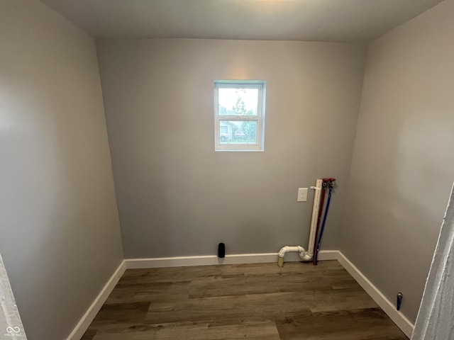3127 E Lynn St, Anderson, IN 46016 - washroom with dark wood-style flooring and washer hookup