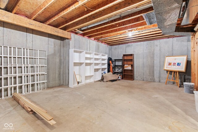 11266 Old Stone Dr, Indianapolis, IN 46236 - view of unfinished basement