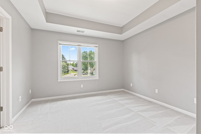 11266 Old Stone Dr, Indianapolis, IN 46236 - spare room featuring light colored carpet and a tray ceiling