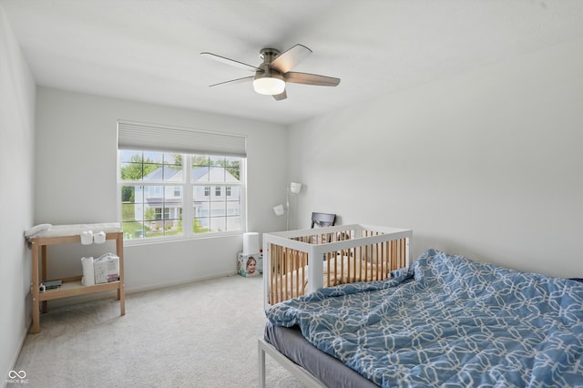 633 Cowley Dr, Westfield, IN 46074 - carpeted bedroom featuring ceiling fan and baseboards