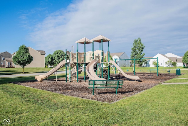 13829 Black Canyon Ct, Fishers, IN 46038 - community jungle gym featuring a lawn