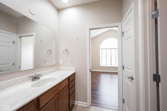 6586 Quail Run, Fishers, IN 46038 - bathroom featuring vanity and baseboards