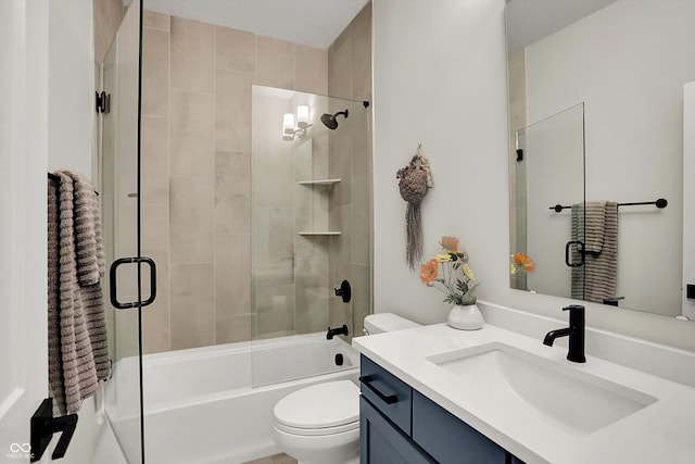906 Berkhamsted Ln, Carmel, IN 46032 - bathroom featuring vanity and shower / bath combination with glass door