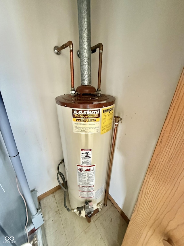 1687 Killion Ave, Seymour, IN 47274 - utility room with gas water heater