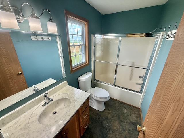 1687 Killion Ave, Seymour, IN 47274 - bathroom with vanity and shower / bath combination with glass door
