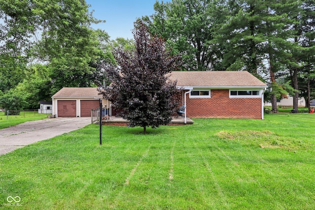 3921 S Lasalle St, Indianapolis, IN 46237 - view of front of property featuring concrete driveway, brick siding, and an attached garage