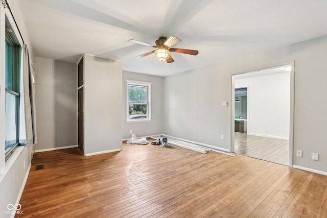 3921 S Lasalle St, Indianapolis, IN 46237 - unfurnished bedroom featuring hardwood / wood-style floors and a ceiling fan