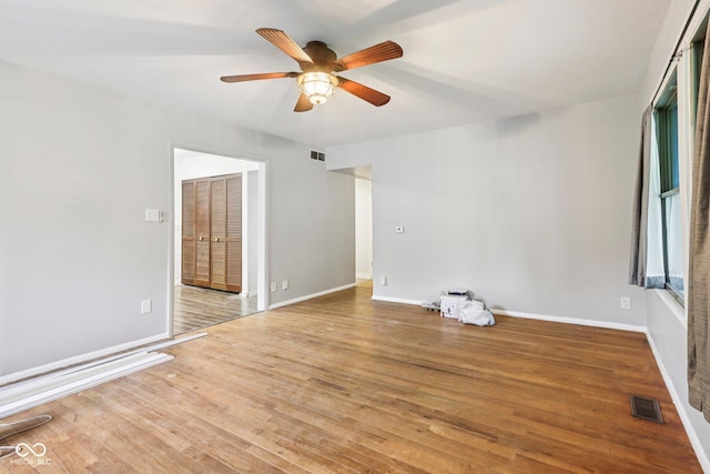 3921 S Lasalle St, Indianapolis, IN 46237 - empty room featuring ceiling fan and wood finished floors