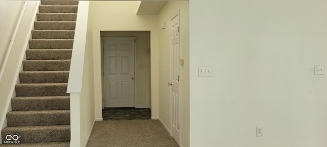 403 Bagley Ln, Indianapolis, IN 46231 - stairs with carpet and baseboards
