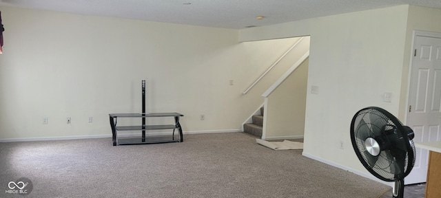 403 Bagley Ln, Indianapolis, IN 46231 - below grade area with carpet and stairs