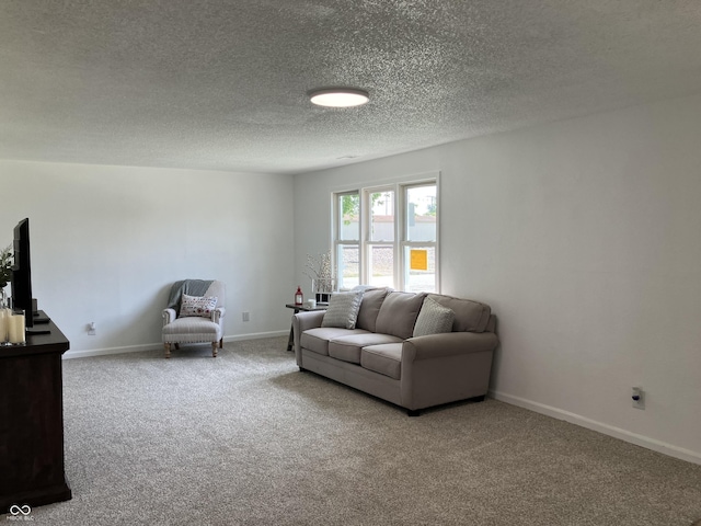 321 S 23rd St, Elwood, IN 46036 - carpeted living room with a textured ceiling and baseboards