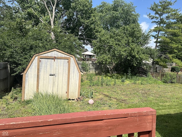 8849 Summer Walk Dr E, Indianapolis, IN 46227 - view of shed featuring a fenced backyard