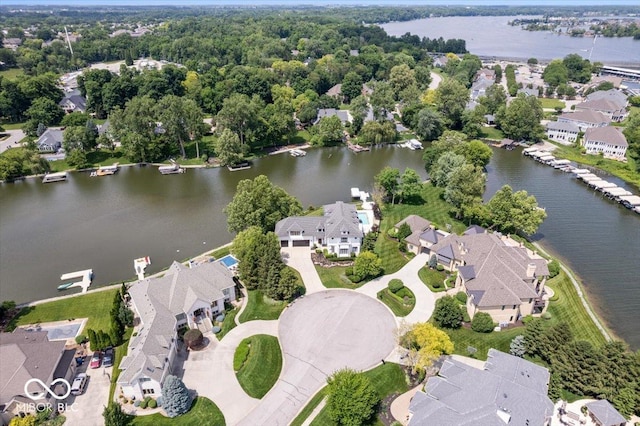 12208 Island Dr, Indianapolis, IN 46256 - aerial overview of property's location featuring nearby suburban area and a large body of water