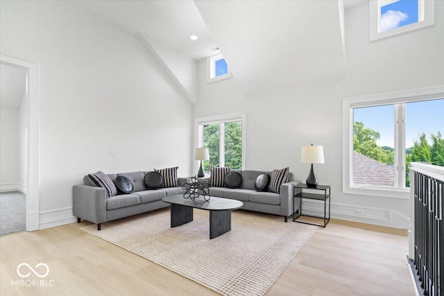 12208 Island Dr, Indianapolis, IN 46256 - living area with a towering ceiling and wood finished floors