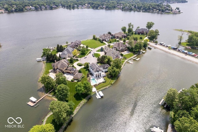12208 Island Dr, Indianapolis, IN 46256 - aerial perspective of suburban area with a nearby body of water