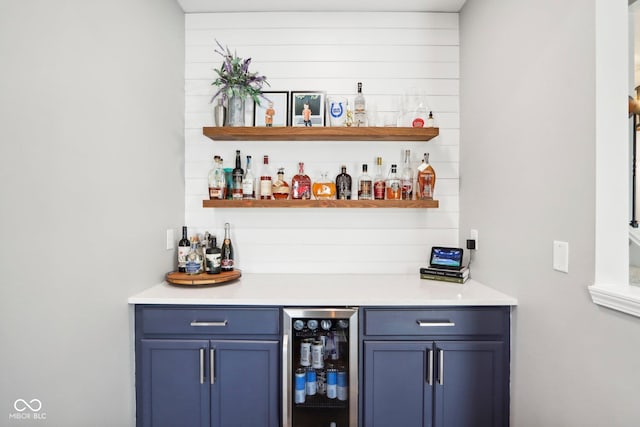 14453 Glapthorn Rd, Fishers, IN 46037 - indoor dry bar with beverage cooler