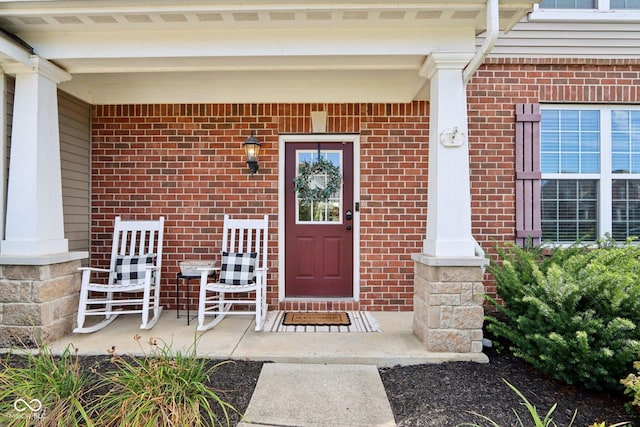 14453 Glapthorn Rd, Fishers, IN 46037 - entrance to property with brick siding and covered porch