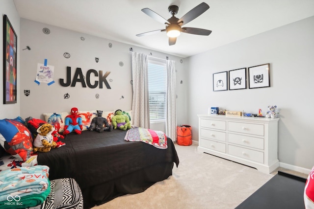 14453 Glapthorn Rd, Fishers, IN 46037 - carpeted bedroom featuring a ceiling fan