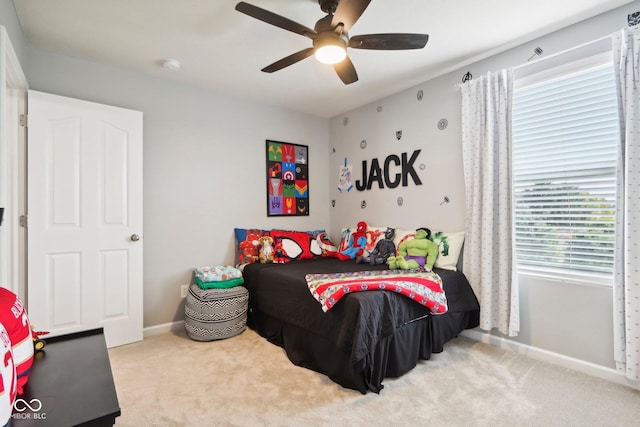 14453 Glapthorn Rd, Fishers, IN 46037 - bedroom with carpet floors and a ceiling fan
