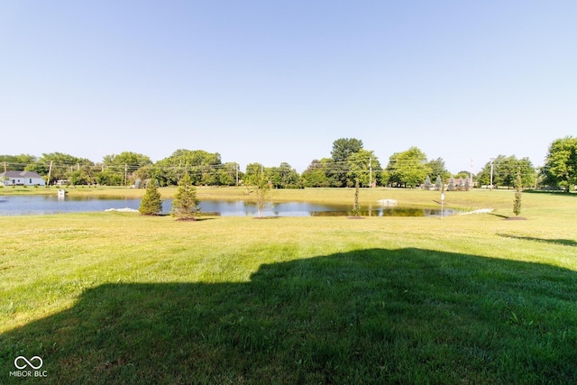 6610 Aberdeen Dr, Mccordsville, IN 46055 - view of grassy yard with a water view
