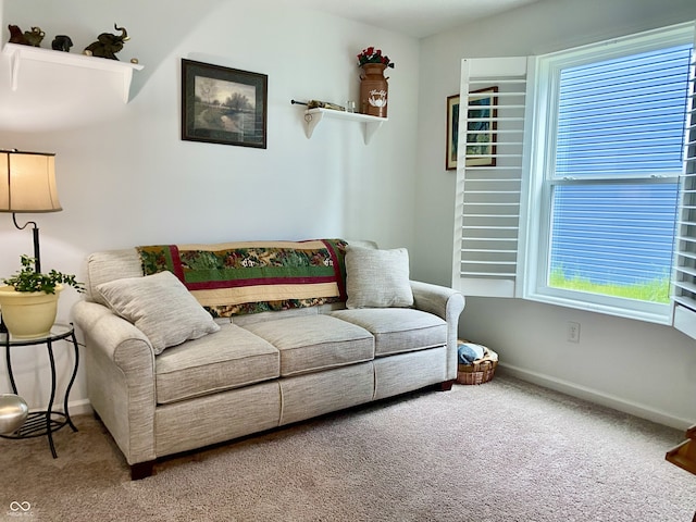 213 Drewood Dr, Trafalgar, IN 46181 - carpeted living room featuring plenty of natural light