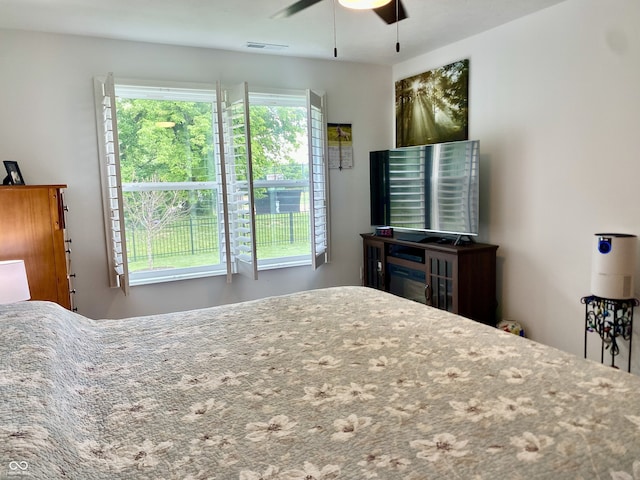 213 Drewood Dr, Trafalgar, IN 46181 - bedroom with ceiling fan