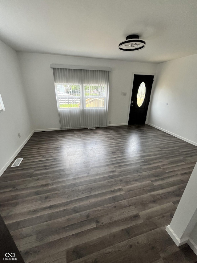 3201 W 22nd St, Indianapolis, IN 46222 - entrance foyer featuring dark wood-style flooring