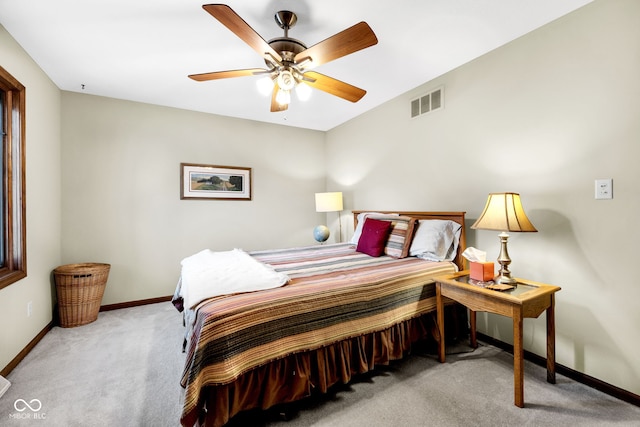 8525 Winding Ridge Rd, Indianapolis, IN 46217 - bedroom with carpet floors and a ceiling fan