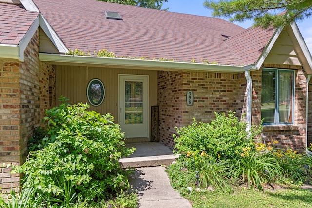 396 W 500 S, Anderson, IN 46013 - entrance to property with brick siding and a shingled roof