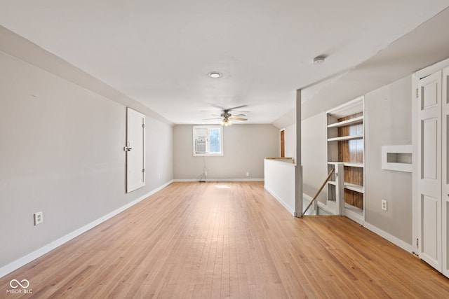 396 W 500 S, Anderson, IN 46013 - spare room featuring a ceiling fan, light wood-type flooring, and built in shelves