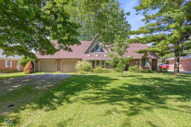 396 W 500 S, Anderson, IN 46013 - view of front of home with an attached garage, a front yard, and driveway