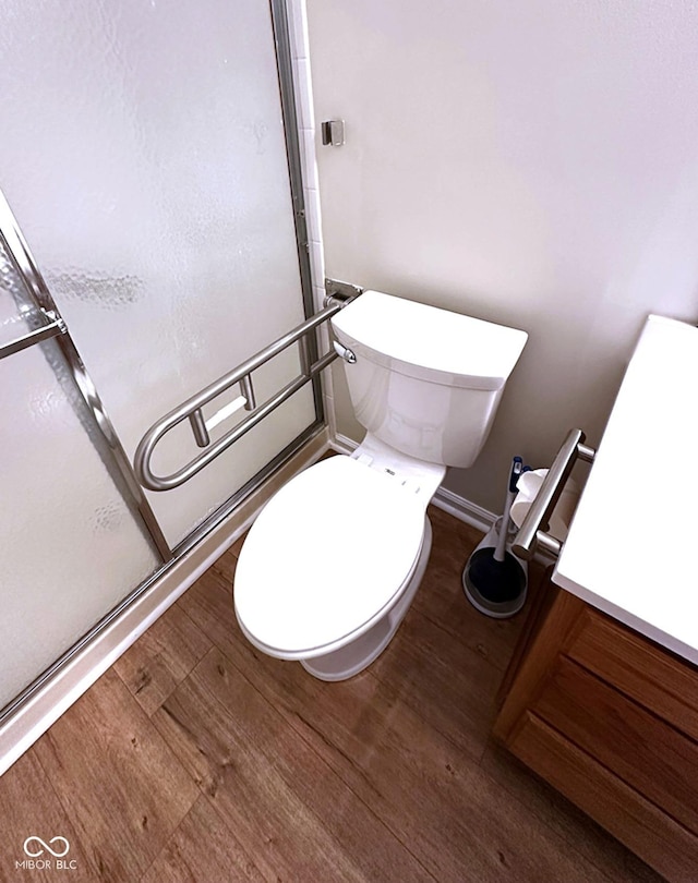 5003 Opal Ridge Ln Unit 101, Indianapolis, IN 46237 - full bathroom featuring a shower stall and wood finished floors