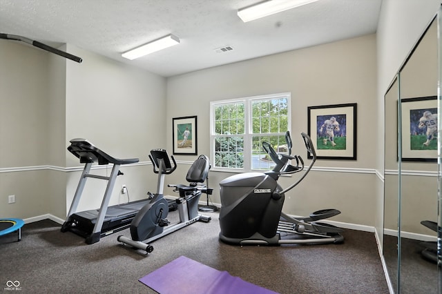 5003 Opal Ridge Ln Unit 101, Indianapolis, IN 46237 - exercise area with baseboards and a textured ceiling
