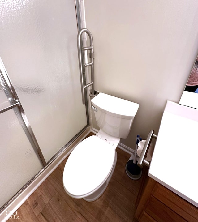 5003 Opal Ridge Ln Unit 101, Indianapolis, IN 46237 - full bathroom featuring a stall shower and wood finished floors