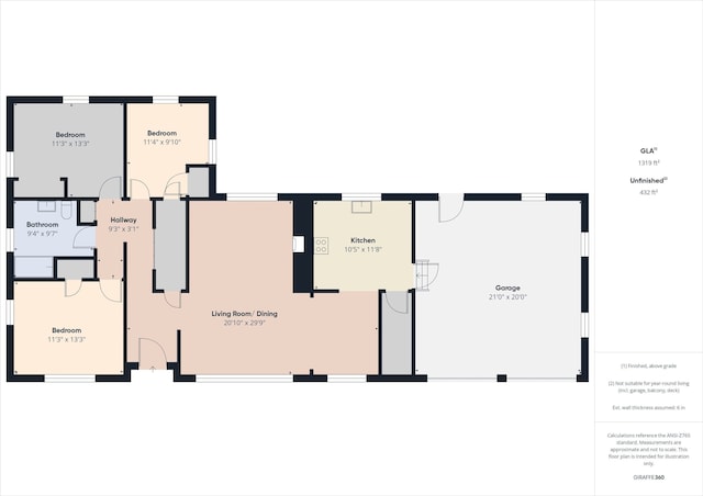 3809 N Glenwood Ave, Muncie, IN 47304 - view of property floor plan