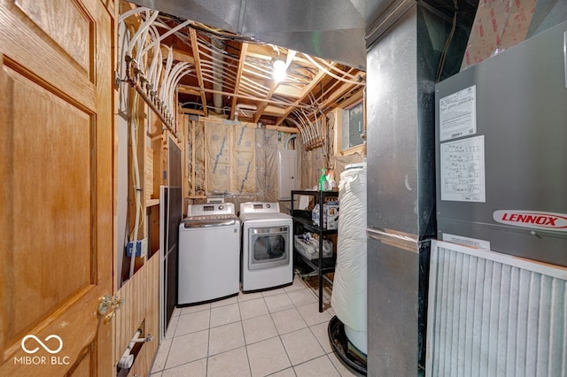8635 S Providence Dr, Nineveh, IN 46164 - washroom with independent washer and dryer, heating unit, light tile patterned floors, and electric panel