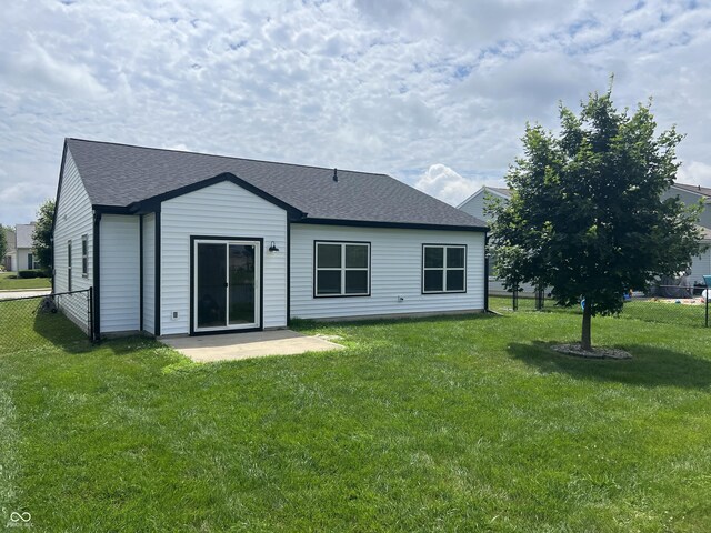 4726 Deacon Ln, Indianapolis, IN 46237 - back of house featuring roof with shingles and a patio
