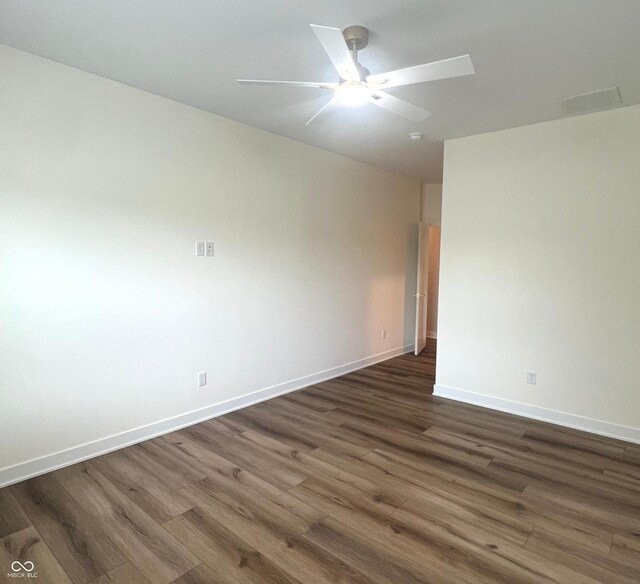 4726 Deacon Ln, Indianapolis, IN 46237 - unfurnished room with a ceiling fan and dark wood-style floors