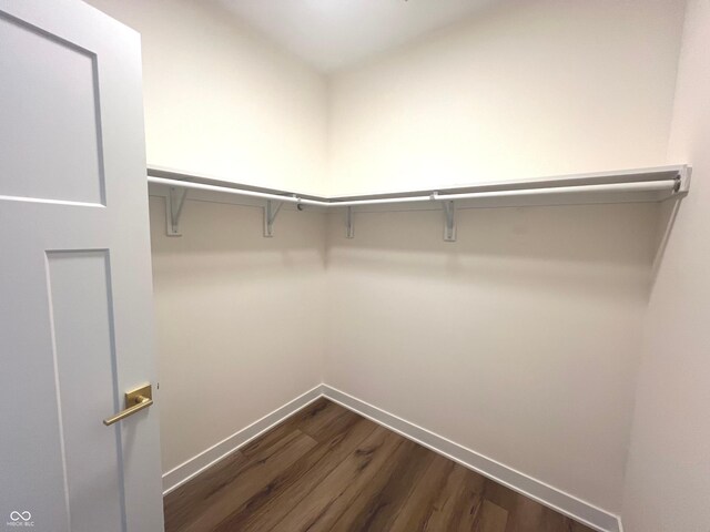 4726 Deacon Ln, Indianapolis, IN 46237 - walk in closet with dark wood-type flooring