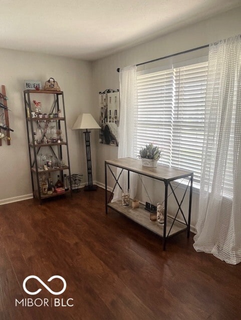 2231 Abbey St, Brownsburg, IN 46112 - living area featuring wood finished floors and baseboards