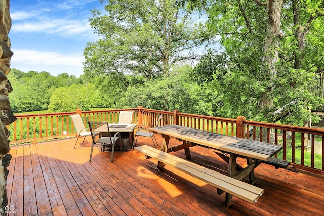 1155 Cope Rd, Martinsville, IN 46151 - wooden terrace featuring outdoor dining space