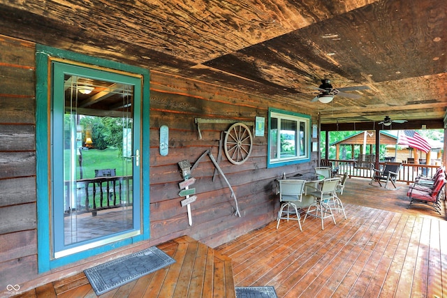 1155 Cope Rd, Martinsville, IN 46151 - wooden deck featuring ceiling fan