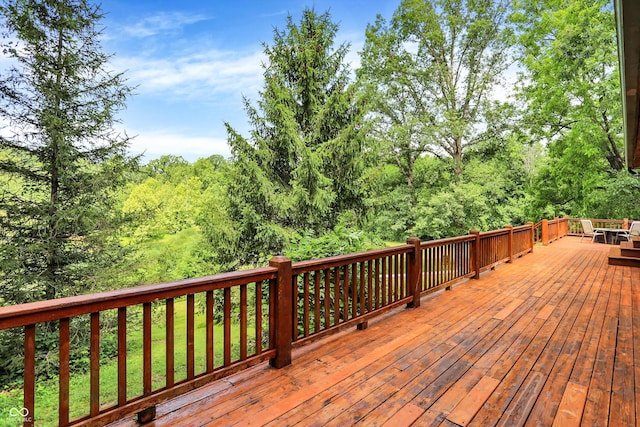 1155 Cope Rd, Martinsville, IN 46151 - deck featuring a forest view