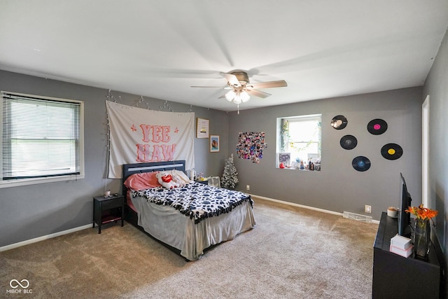 13041 S Finer St, Pimento, IN 47866 - bedroom with carpet floors and a ceiling fan