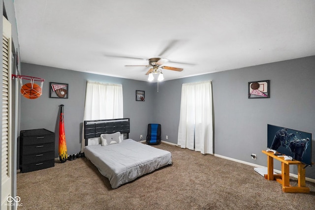 13041 S Finer St, Pimento, IN 47866 - bedroom with carpet flooring and ceiling fan