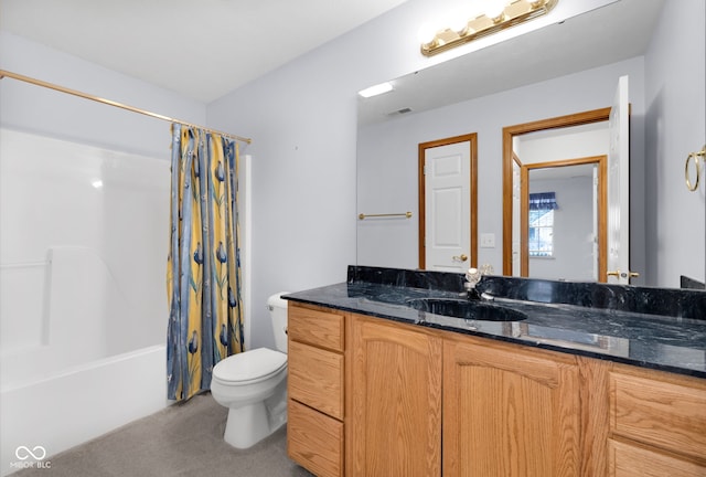 9735 Woodsong Ln, Indianapolis, IN 46229 - full bathroom with vanity and shower / tub combo with curtain