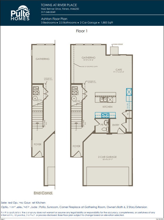 9737 Oleander Dr, Fishers, IN 46250 - view of property floor plan