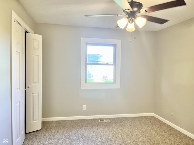15841 E 265 N, Columbus, IN 47203 - spare room featuring carpet flooring and ceiling fan