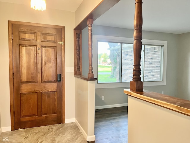 15841 E 265 N, Columbus, IN 47203 - entryway with baseboards and wood finished floors