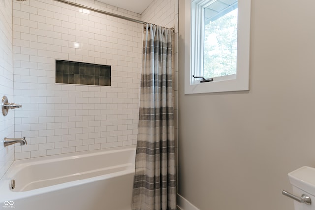 14407 Bryn Mawr Dr, Fishers, IN 46038 - full bathroom with shower / bath combo and baseboards